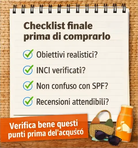 Checklist finale prima di comprare un attivatore abbronzatura