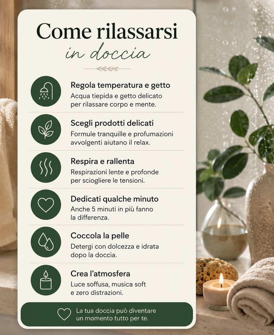 Checklist pratica per valutare Come rilassarsi in doccia prima dell’uso