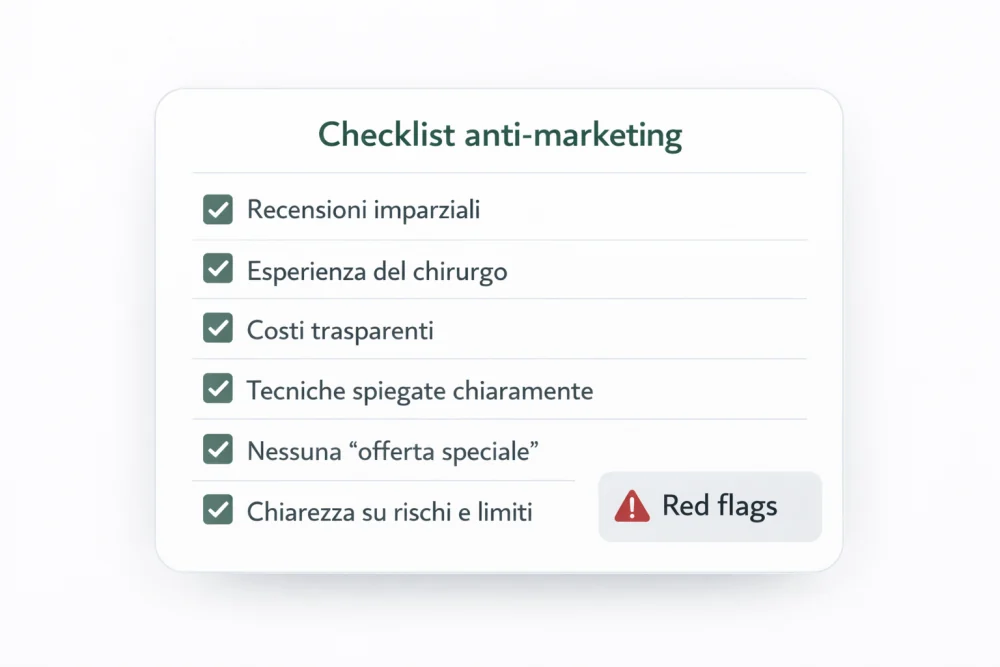 Checklist anti-marketing: domande essenziali prima di scegliere