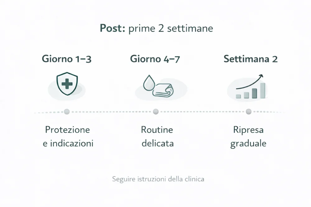 Timeline post-trapianto: prime due settimane e routine delicata